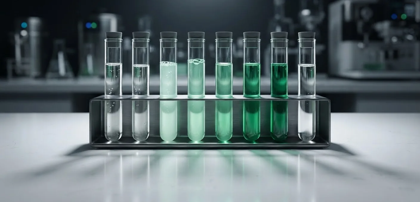 Graded series of plant extract fractions prepared for analysis